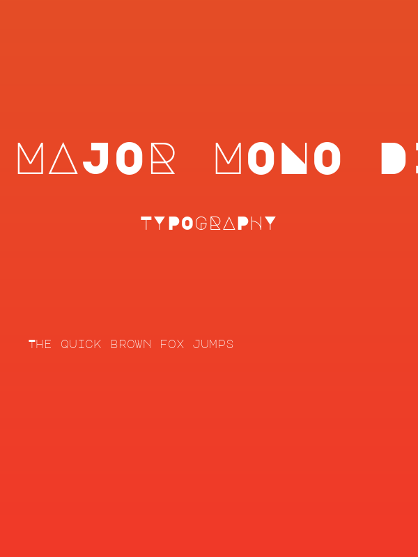 Major Mono Display Regular Poster