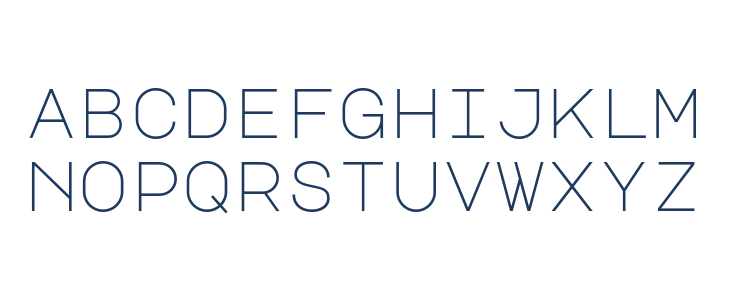 Major Mono Display Regular Lowercase