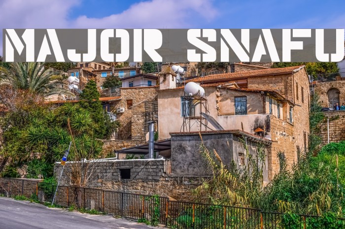 Major Snafu Font examples