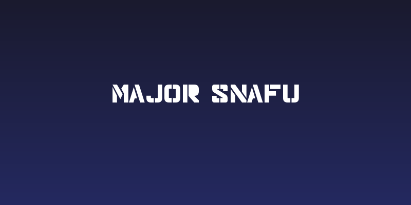 Major Snafu Social Header