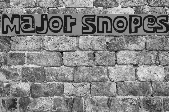 Major Snopes Font examples