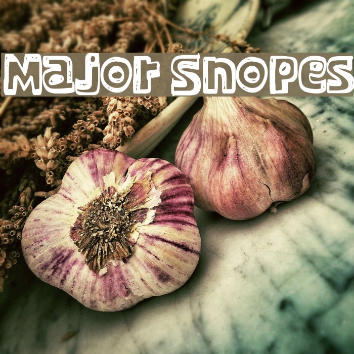 Major Snopes Font examples