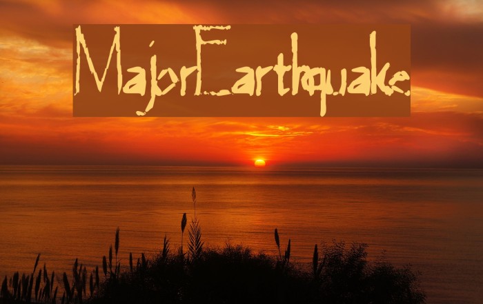 MajorEarthquake Example 1