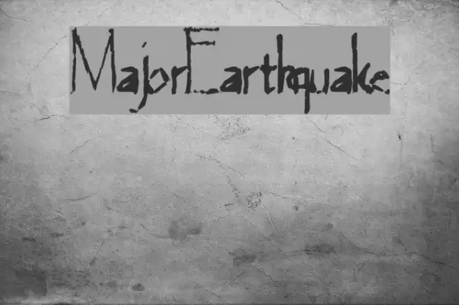 MajorEarthquake Font examples