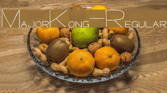 MajorKong-Regular Font examples