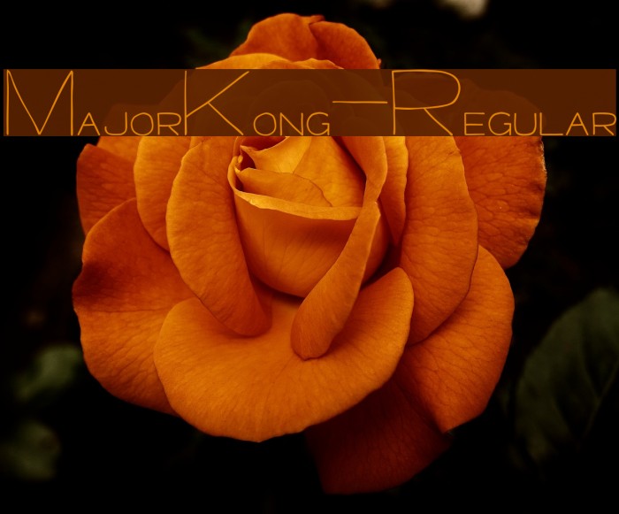 MajorKong-Regular Font examples