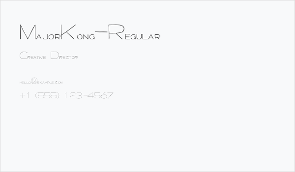 MajorKong-Regular Business Card