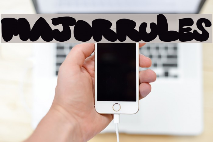 MajorRules Font examples