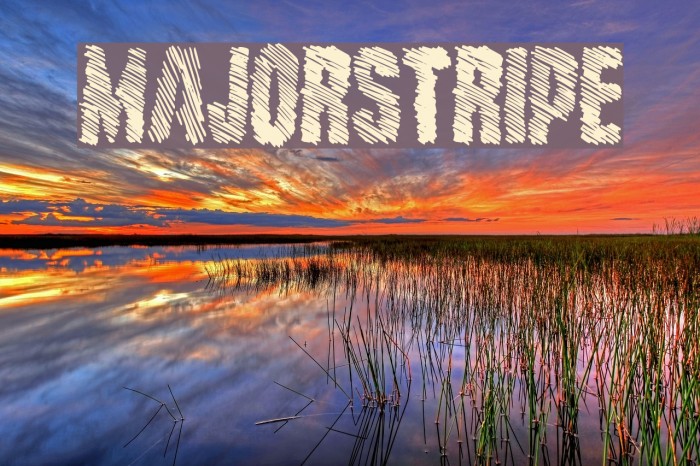 MajorStripe Font examples