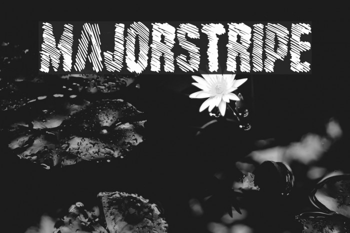 MajorStripe Font examples