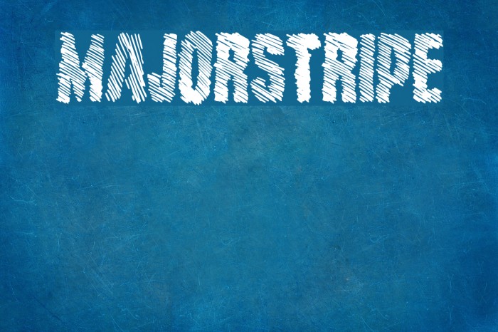 MajorStripe Font examples