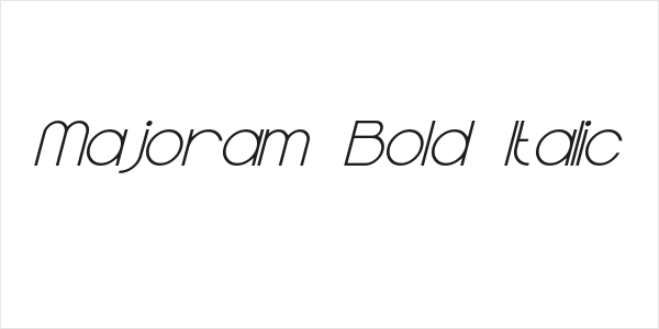 Majoram Bold Italic Logo