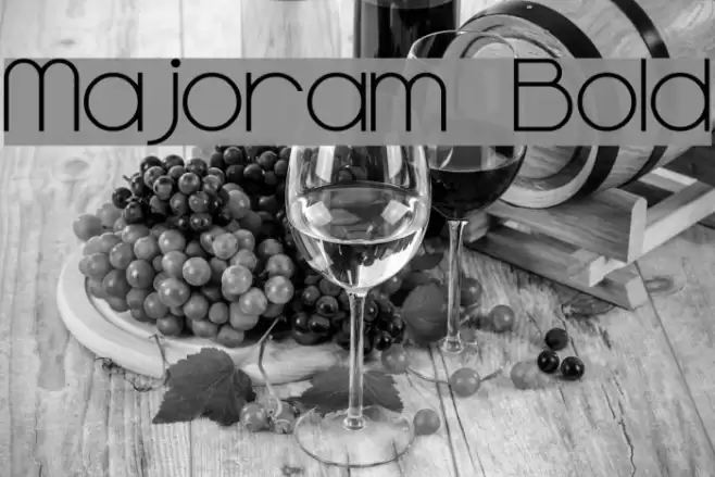 Majoram Bold Font examples