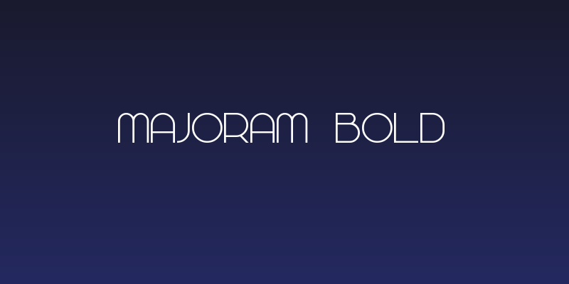 Majoram Bold Social Header