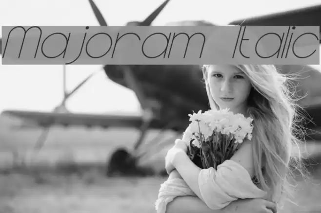 Majoram Italic Font examples