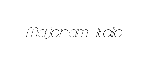 Majoram Italic Logo