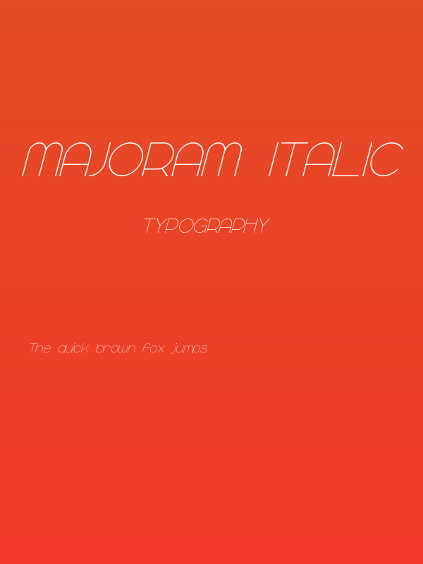 Majoram Italic Poster