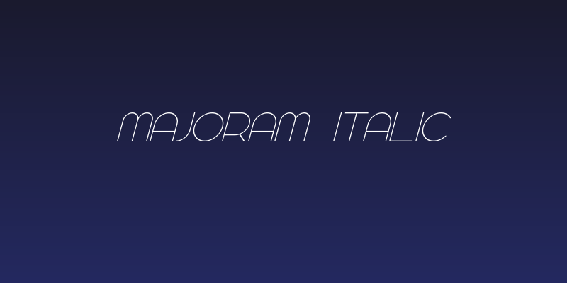 Majoram Italic Social Header
