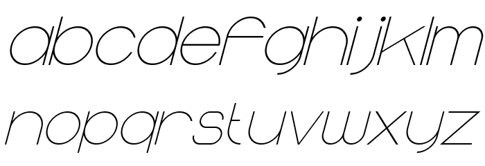 Majoram Italic Font LOWERCASE