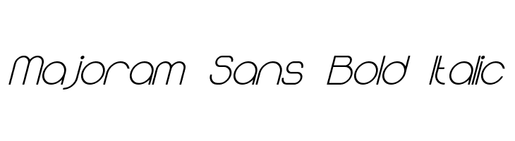 Majoram Sans Bold Italic Font