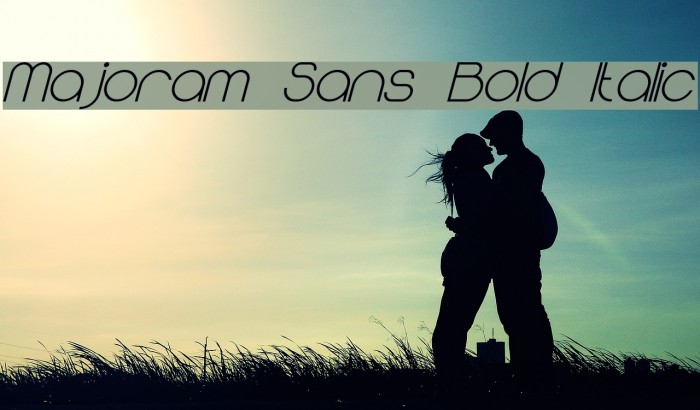 Majoram Sans Bold Italic Font examples