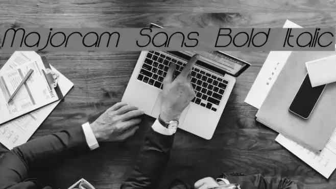Majoram Sans Bold Italic Font examples