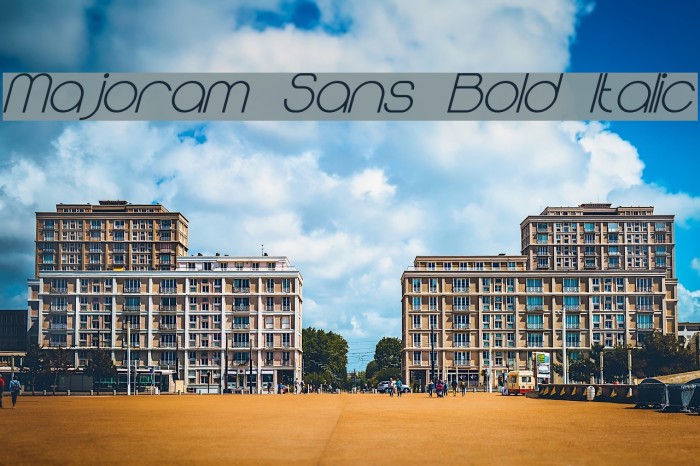 Majoram Sans Bold Italic Font examples