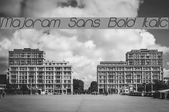 Majoram Sans Bold Italic Font examples