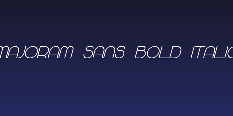 Majoram Sans Bold Italic Social Header