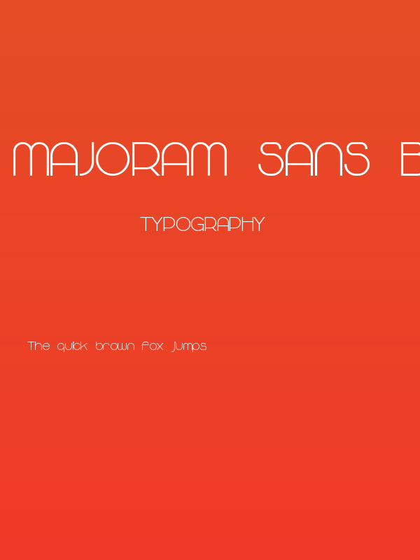 Majoram Sans Bold Poster