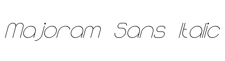 Majoram Sans Italic Font