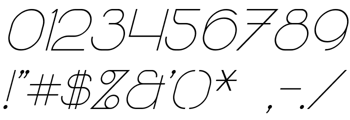 Majoram Sans Italic Font OTHER CHARS