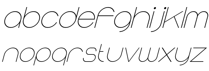 Majoram Sans Italic Font LOWERCASE