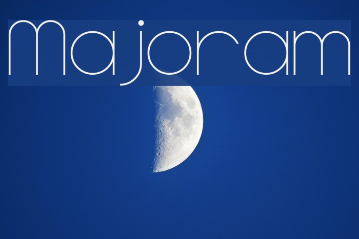 Majoram Font examples