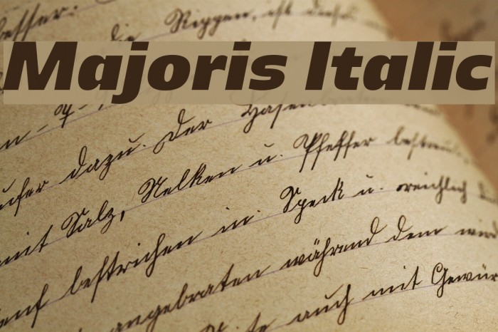 Majoris Italic Font examples