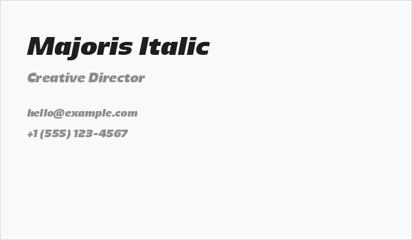 Majoris Italic Business Card