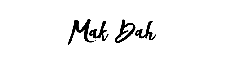 Mak Dah  免费字体下载