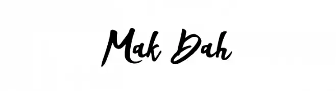 Mak Dah  नि: शुल्क फ़ॉन्ट्स डाउनलोड