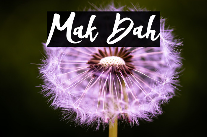 Mak Dah Font examples