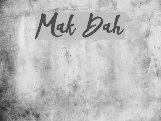 Mak Dah Font examples