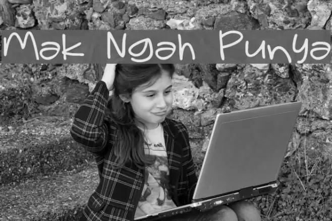 Mak Ngah Punya Font examples