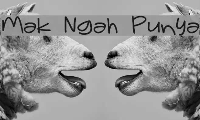 Mak Ngah Punya Font examples