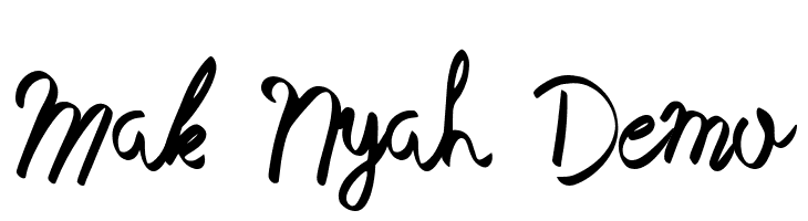 Mak Nyah Demo  免费字体下载