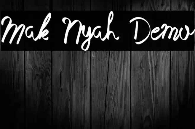 Mak Nyah Demo Font examples