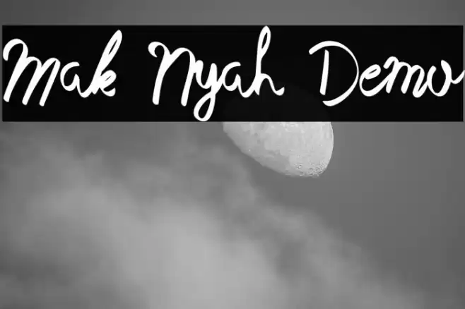 Mak Nyah Demo Font examples