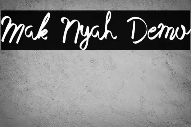 Mak Nyah Demo Font examples