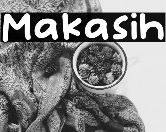 Makasih Font examples