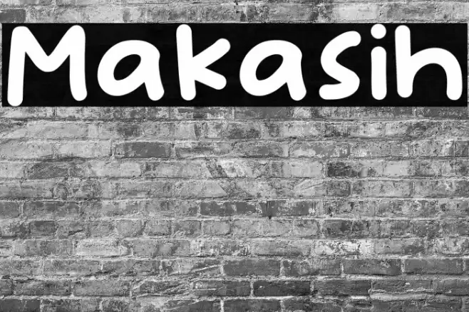 Makasih Font examples