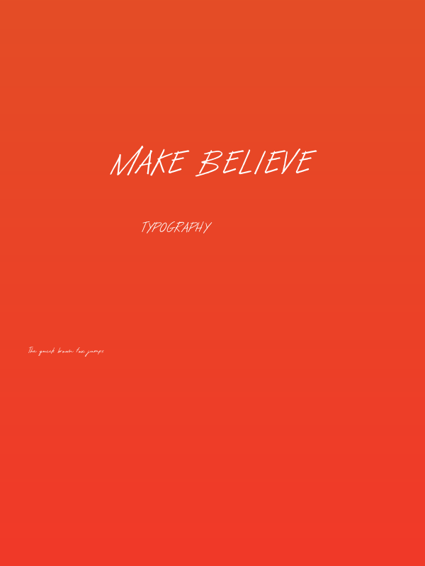 Make Believe Poster