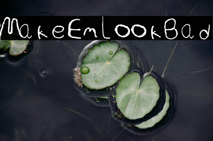Make Em Look Bad Шрифта examples